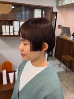 バブルス 溝の口(BUBBLES) オン眉ショート/ピンクブラウン【BUBBLES溝の口】