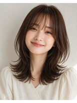 ユニット 蕨西口店(UNIT)&nbsp;ミディアム レイヤーカット 顔周りレイヤー 透明感 20代30代40代
