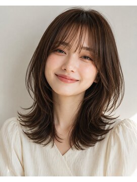 ユニット 蕨西口店(UNIT) ミディアム レイヤーカット 顔周りレイヤー 透明感 20代30代40代
