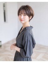 バグズ ヘアデザイン 桔梗が丘店(Baguz HAIR DESIGN)&nbsp;シースルーバング小顔ショート丸み美人耳掛け抜け感