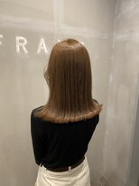 フレーム なんば店(FRAME)&nbsp;▽オリーブベージュ×切りっぱなし
