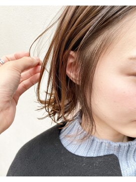 フロート 小阪店(float) シアーベージュ_ココアブラウン,フリンジウェーブ