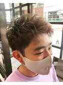 2ブロックショート/アッシュベージュ/ミルクティーアッシュ/30代