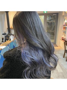 ロア 福岡天神本店(LORE) インナーカラー/ブルー/nana