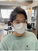 【メンズショート アップバング 夏 刈り上げ 恵比寿】