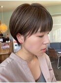 ハイライト×耳かけショート