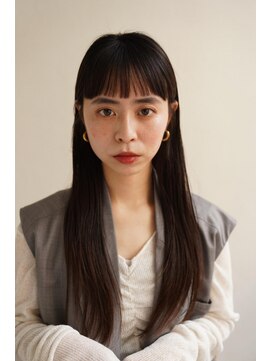 ムク 甲府(muku.) ミディアムヘア/斜めバング/グレージュカラー/甲府駅