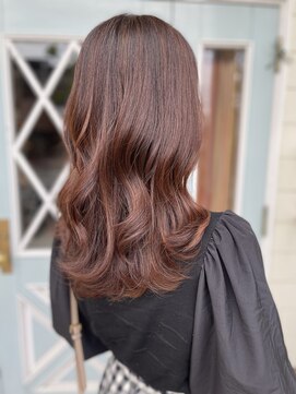 ランダーブルー(LANDER BLUE) ピンクベージュ/ハイライト/セミロング