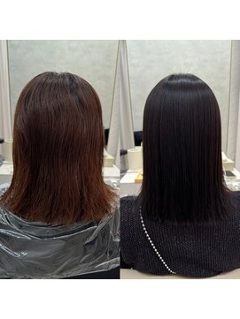 シンズ 銀座(sins) sins式髪質改善酸性ストレートで別人シルエットに！