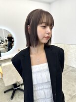 サンド 鹿児島中央(sand)&nbsp;@ayumi.sand  ぱつっとボブ　ボブ　ベージュ