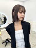 @ayumi.sand ぱつっとボブ ボブ ベージュ