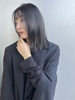 エアー 青山(AIR) ミディアムボブ/ダークグレージュ/暗めカラー/表参道/青山