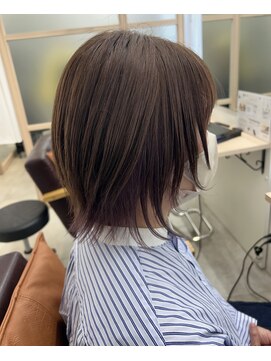 エレノア 自由が丘店(Eleanor) フェイスラインレイヤー　×  ミディアムウルフ