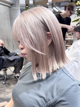 サンク 原宿 表参道(cinq) 韓国ヘア顔周りレイヤーミルクティーベージュグレージュカラー