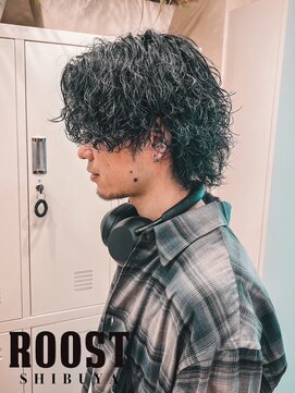 ルースト 渋谷店(ROOST) MEN’S HAIR/波巻きツイストスパイラル/リバースセンターパート