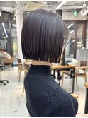 似合わせカット ボブヘア 縮毛矯正 ミニボブ 切りっぱなしボブ