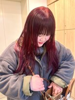 ディッセンバー 神宮前(December) 暖色カラー/ボルドー/ケアブリーチ/レイヤーカット/渋谷