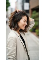 コートフィールエー(CO_T feel.a) 【オンオフ自在】結んでも可愛い、大人のあか抜けボブ