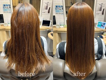 カミケンガレリア(kamiken. galleria)の写真/ダメージレスな縮毛矯正で、髪質改善!大人のうる艶美髪ストレートで、憧れのスタイルを実現◎
