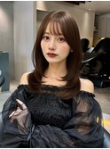 韓国レイヤーカット/くびれ巻き/前髪顔周り/セミディ[門前仲町]