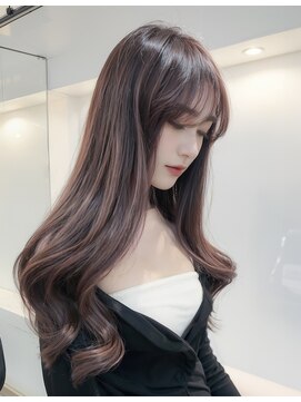アディション 新宿(ADITION) 韓国レイヤー×似合わせ顔周りカット×チェリーブラウン/新宿f