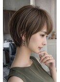 20代30代40代50代ナチュラル大人可愛いレイヤーショートボブ