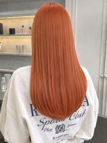 セプト 天神大名(SEPT.)&nbsp;オレンジカラー ハイトーン ダブルカラー ロングヘア ツヤ髪