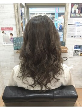 ヘアーアンドネイルサロンブルー(hair & nail salon BLUE) バレイヤージュで作る★透明感グレージュカラー
