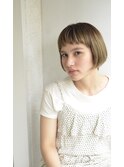 ☆透明感アッシュベージュのぱっつんボブ☆【coii】