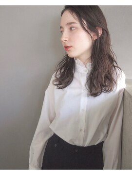 コス(kos) 大人可愛い/ココアベージュ/グレージュカラー/ボブウルフ/黒髪