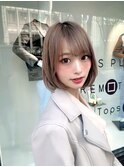 ハイライトカラーボブ☆オリーブカラー☆10代20代☆小田 亮
