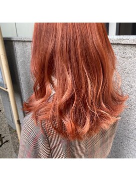ミエル ヘア 新宿(miel hair) アプリコットオレンジ