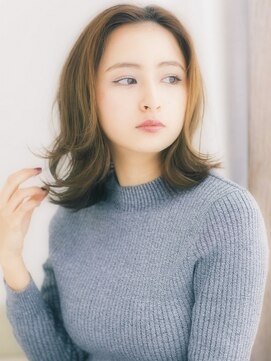 エミュー 桜川店(emu) 透明感 小顔補正立体カット ロブヘア【emu 桜川店】