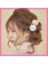 【W-ワット-原宿店 】＊おくれ毛可愛いラフめなアップ＊