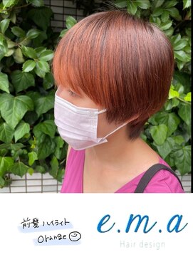 エマヘアデザイン(e.m.a Hair design) オレンジハイライト