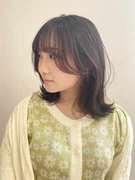 ヨーク(YOKE) 【 YOKE 】ミディアム顔まわりレイヤー小顔大人かわいい韓国