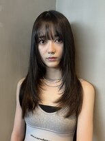 ギークス(GEEKS)&nbsp;【GEEKS渋谷】ストレートレイヤー/ブルーブラック/韓国風ヘア