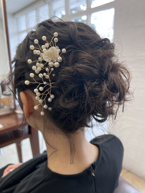 ボブヘアを華やかアップスタイルに！　【延山styling】