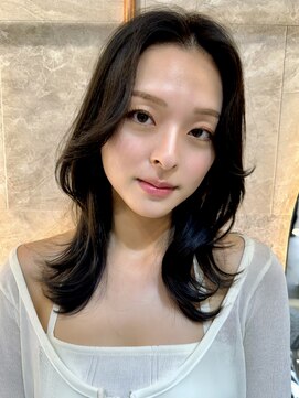 ロンド エスポワール 錦糸町(Lond espoir) 〇デザインカラーレイヤーカットウェットヘアオリーブベージュ