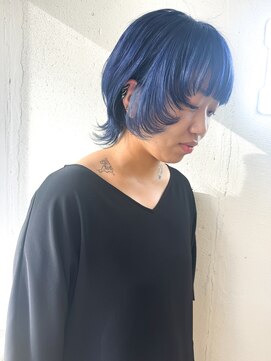 ヘアーワークス ヘルム 渋谷店(HAIR WORKS HELM) 【HELM渋谷】ネイビーウルフ