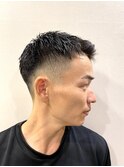 好印象！爽やか短髪ツーブロ刈り上げアップバング簡単立ち上げ