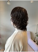 マッシュウルフ/ ウルフパーマ 　レイヤースタイル【40代50代】