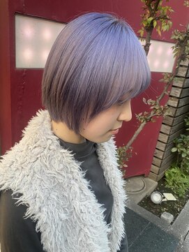 プライズ 錦糸町北口店(prize) ラベンダーシルバー/ブリーチ/ショート　岩崎錦糸町北口