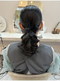 艶々タイトポニー★結婚式お呼ばれヘアセット