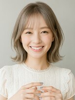 ヘアメイク アージュ 天神西通り店(HAIR MAKE age)&nbsp;ブリーチ シルキーベージュ ハイトーン くびれレイヤー