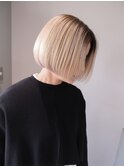 ホワイトベージュボブ