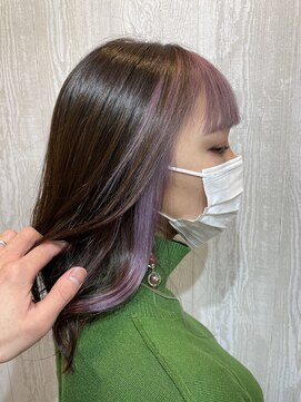 テーラヘアー 草加店(TELAHAIR) 韓国風フェイスフレーミング×パープルガーネット♪