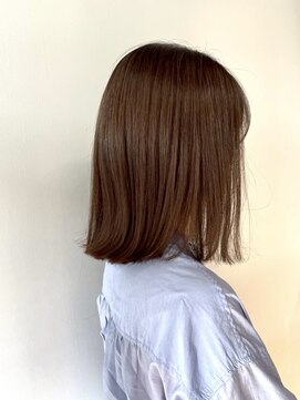 アンジェリカ(Angelica Total Beauty Lifestyle Design) オレンジブラウン ツヤ髪 カラー おしゃれロブ