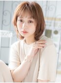 綾瀬/髪質改善/ミルクティーピンク×レイヤーボブウルフb