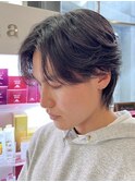 盛岡駅ニュアンスパーマ毛流れセンターパートフェザーパーマ30代